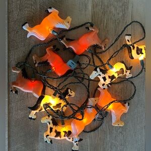VTG Strand Of Horses Blow Mold Light COVERS Cowboy Party RV Holiday